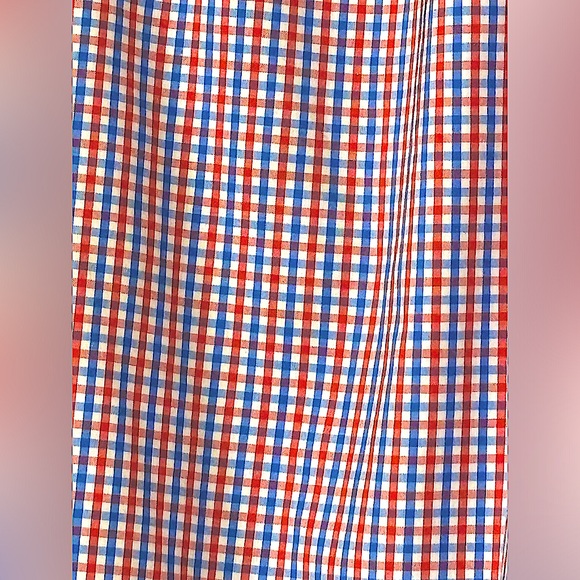 Sid Mashburn Blue/ Red Check Shirt. Wing Collar, 100% Cotton Men’s XL Slim Fit - Picture 3 of 13